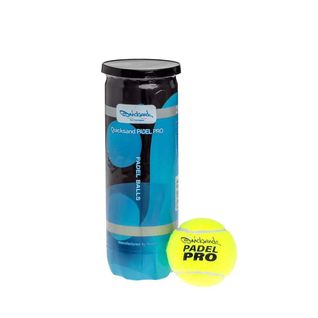 A Quicksand Padel Pro Balls FITP Approved- 3 Pack, available from iamracketsports.com, Miami store.