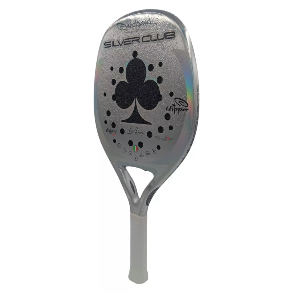 Nippo Silver Racket Quicksand SILVER CLUB 2025 Beach Tennis Racket with Glipper ...