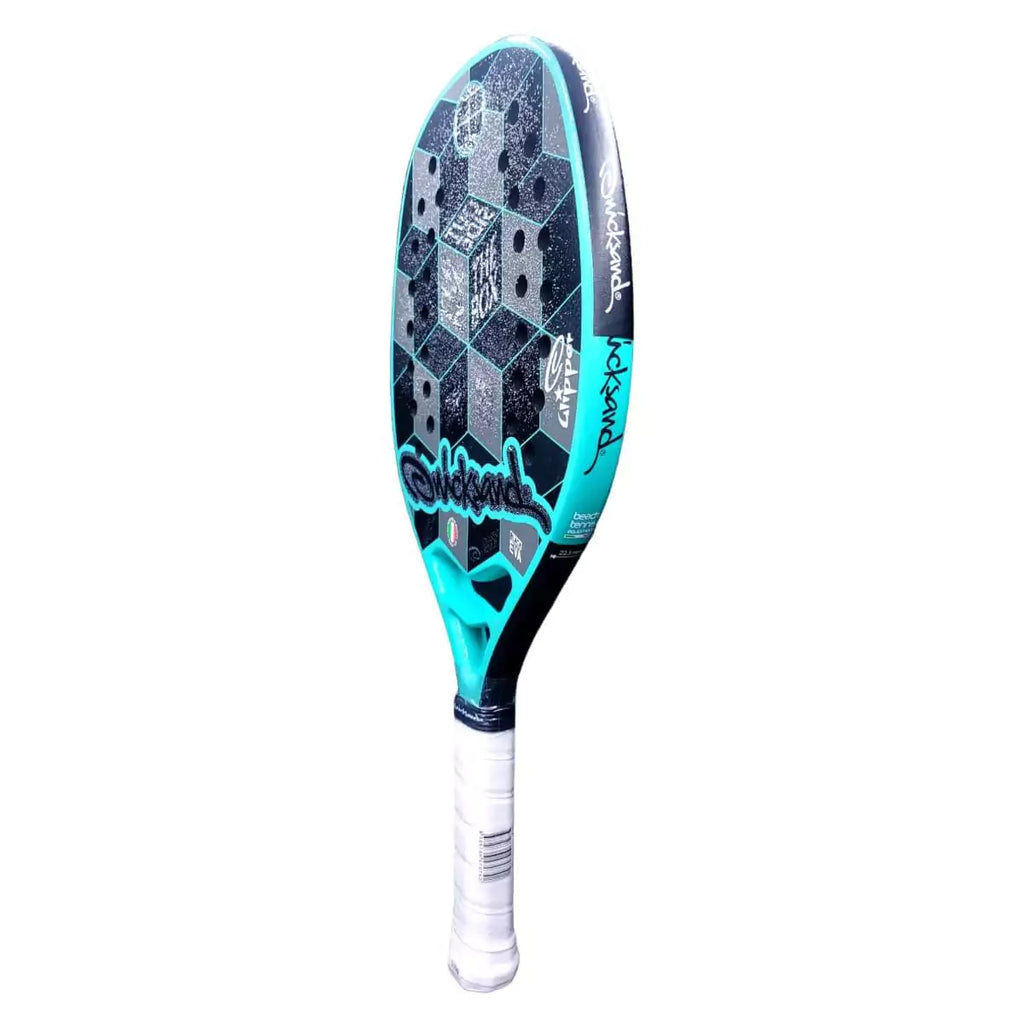 A
Quicksand THE BOX 2024 Beach Tennis Racket with Glipper,
shop for at "iamracketsports.com".