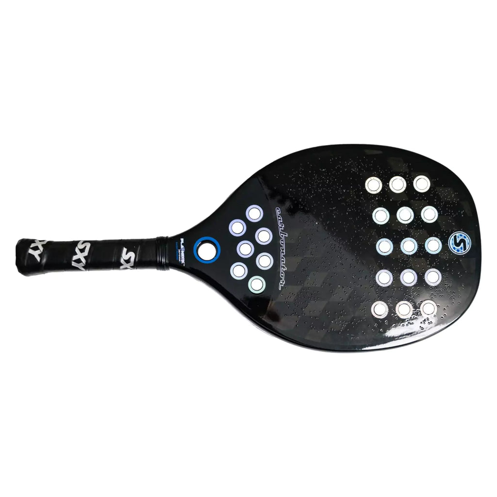 A Sexy CARBONATOR TRIAXIAL Beach Tennis Paddle, shop for at "iamracketsports.com", Miami shop.