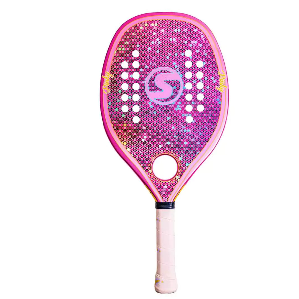 Sxy PINKY Special Release 2024 Beach Tennis Paddle, with Carbon 3K face, megagrip, Eva Soft core, 20mm thick. Purchase Sexy Brand at iamBeachTennis.com.