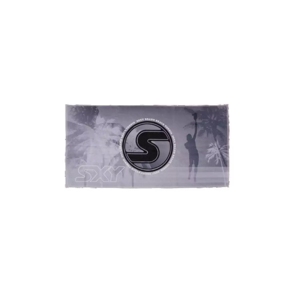 A gray Sexy Brand SXY No Sweat Towel, plush microfiber cotton blend. Purchase from iamBeachTennis.com.