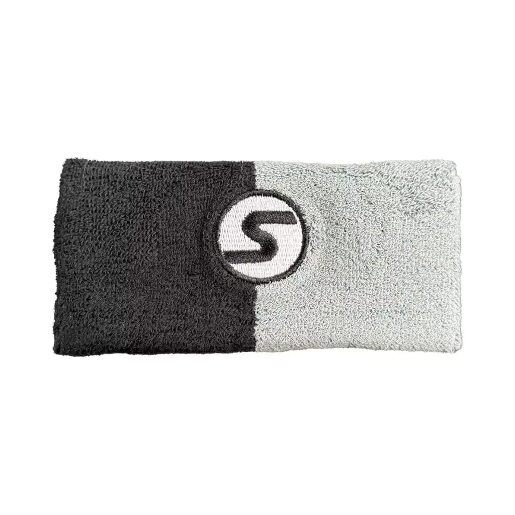 A black and gray Sexy Brand SXY® PRO SERIES ALL-SPORT Large Wristband, purchase at iamRacketSports.com online store