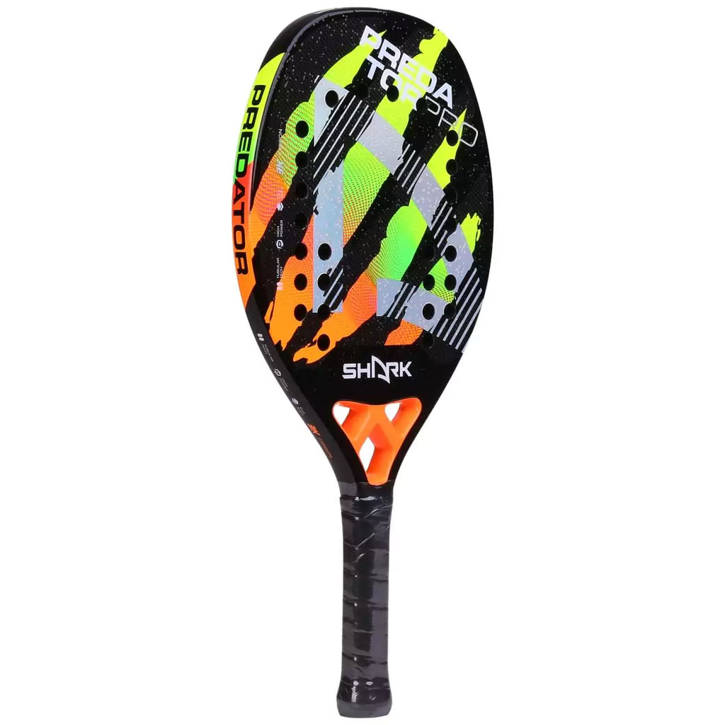 A Shark PREDATOR 2025 Beach Tennis Racket, available from Iambeachtennis.com.