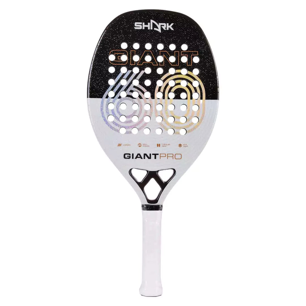 A Shark GIANT 2024 Beach Tennis professional Racket. Carbon 3K , Eva Soft core ,24 mm,  purchase from iamBeachTennis.com online store.