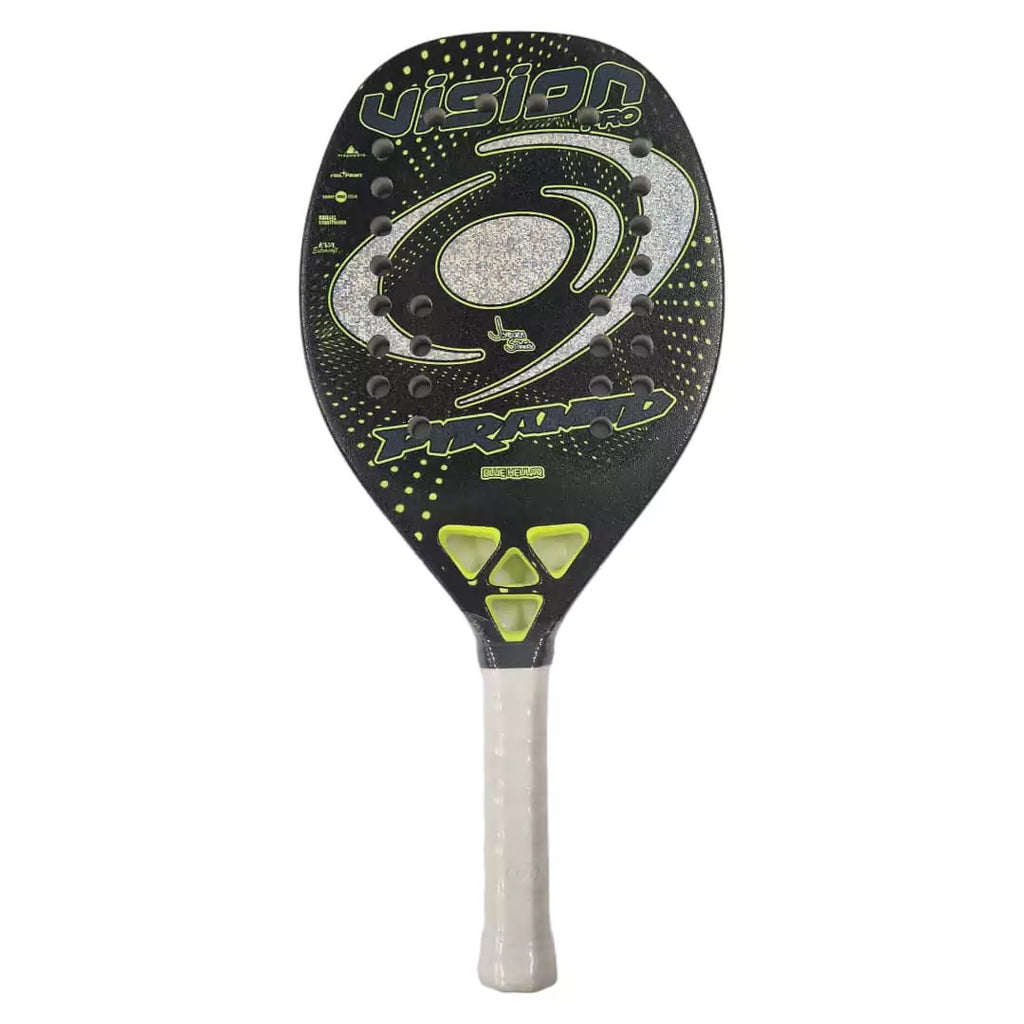 SPORT: BEACH TENNIS.  Find Vision Pro at iamRacketSports.com online store. A Vision Pro PYRAMID 2024 Beach Tennis Paddle.