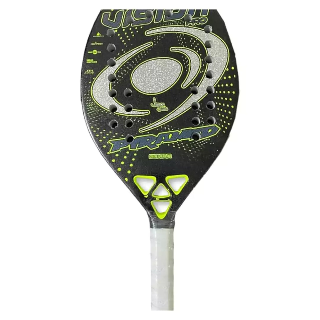 A Vision Pro PYRAMID 2024 Beach Tennis Paddle, purchase from iamBeachTennis.com, online or Miami Store.