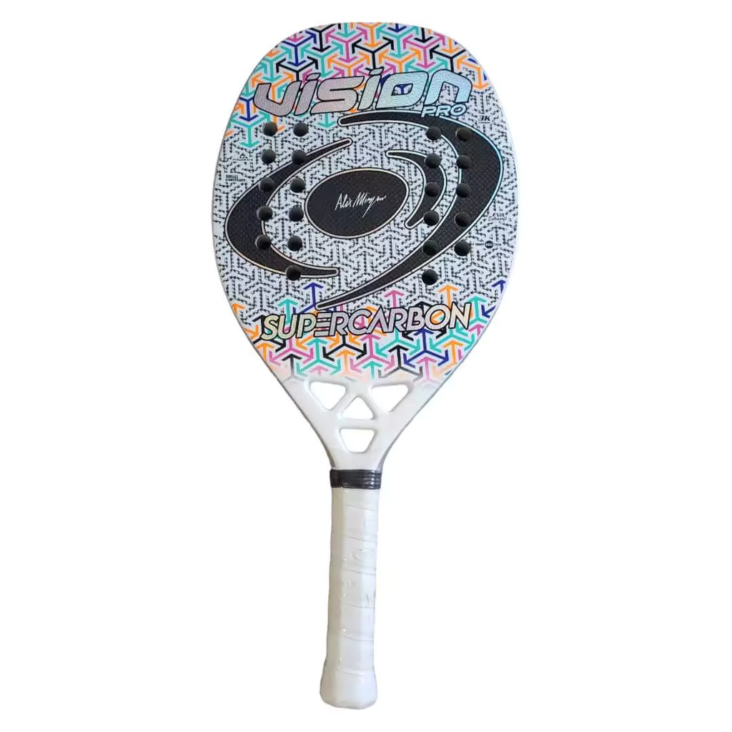 SPORT: BEACH TENNIS. Find Vision Pro at iamRacketSports.com online store. A Vision Pro SUPERCARBON PRO 2024 Beach Tennis Paddle.