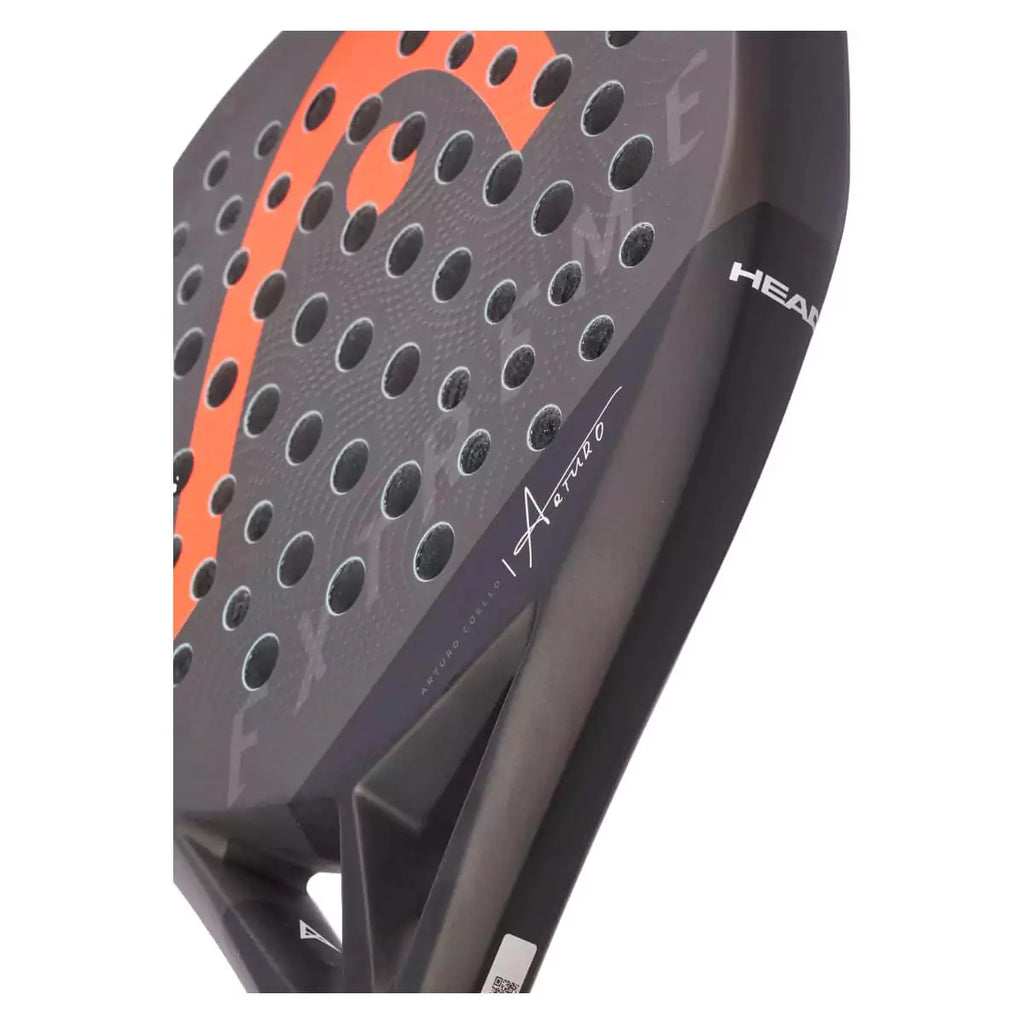 The paddle face of   Head Extreme Pro Ltd Arturo Coello 2024 Padel Racket. Available from "iamRacketSports.com".