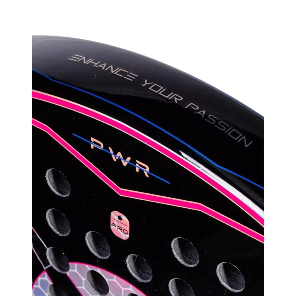 Top edge of a Heroes PREDATOR PWR Emily Stellato 2025 Padel Racket. Purchase from iampadeltennis.com, online and instore shop.