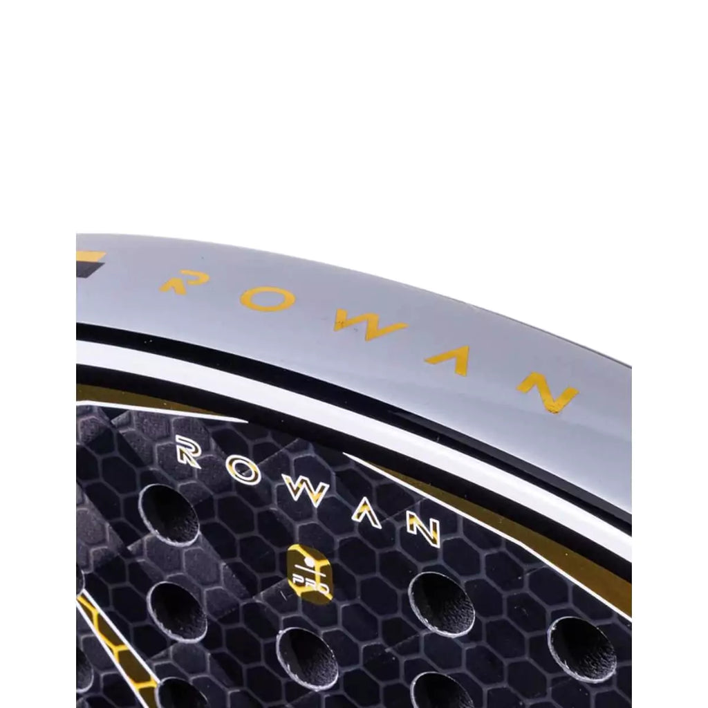 Top edge of a Heroes ROWAN 2025 Padel Racket. Purchase from iampadeltennis.com, online and instore, Miami USA.
