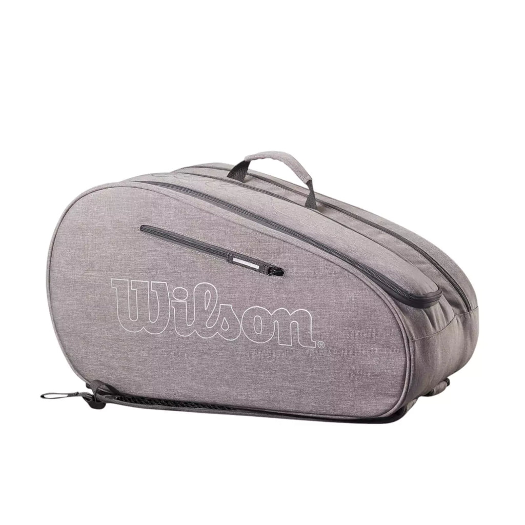 A grey heather Wilson Team Padel Bag, available from "iamRacketSports.com", online and in store, world wide shipping.

