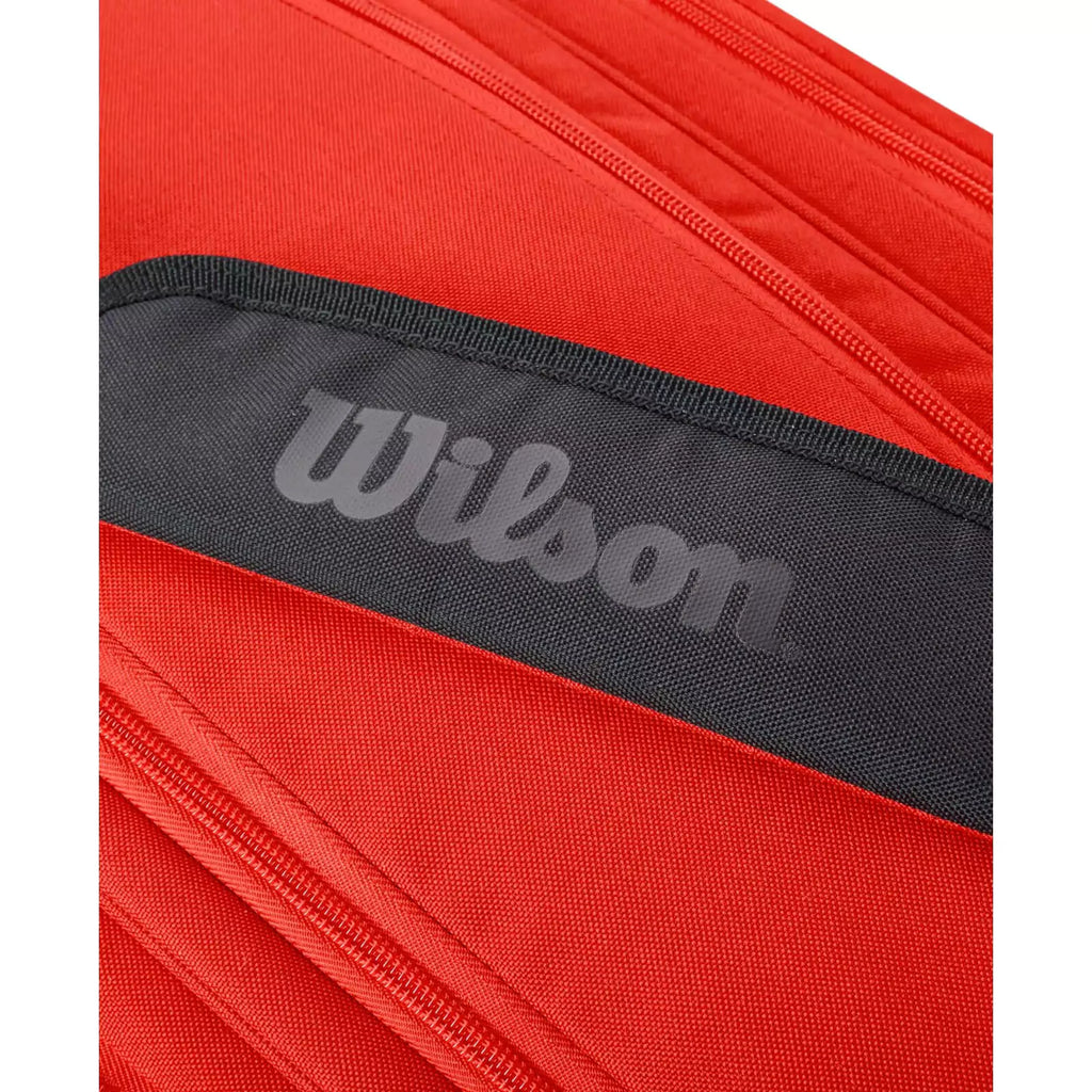 Shoulder straps of a Wilson Tour Red Padel Bag, available from iamRacketSports.com, online and in store, world wide shipping.