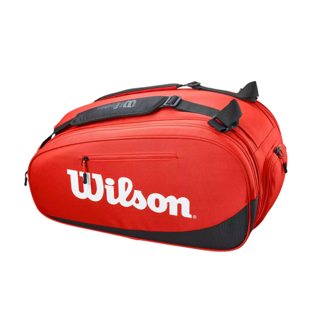 A Wilson Tour Red Padel Bag, available from iamRacketSports.com, online and in store, world wide shipping.