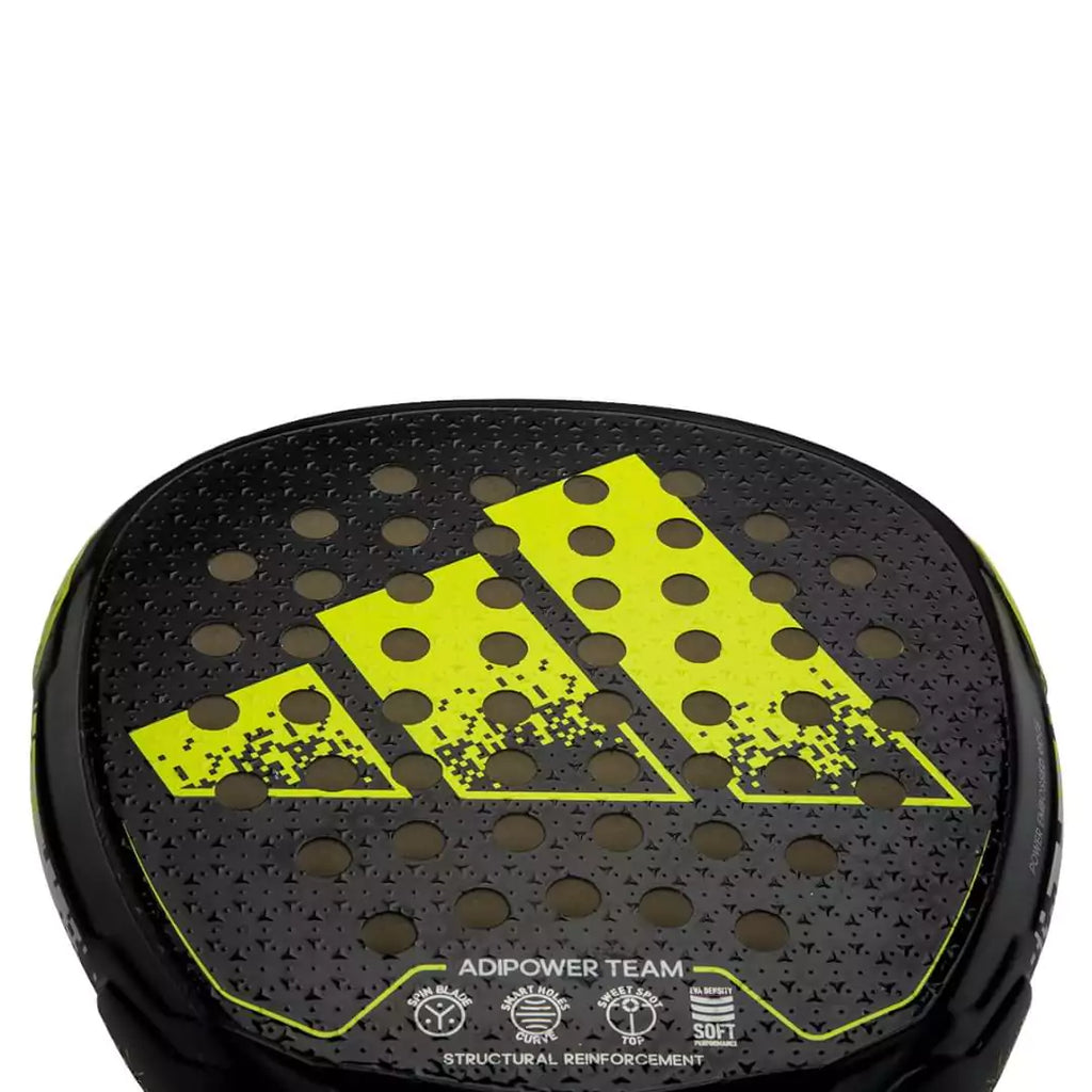 The paddle face of a  Adidas 2023 ADIPOWER TEAM Padel Raqueta, purchase from iam-padel.com, Miami store.