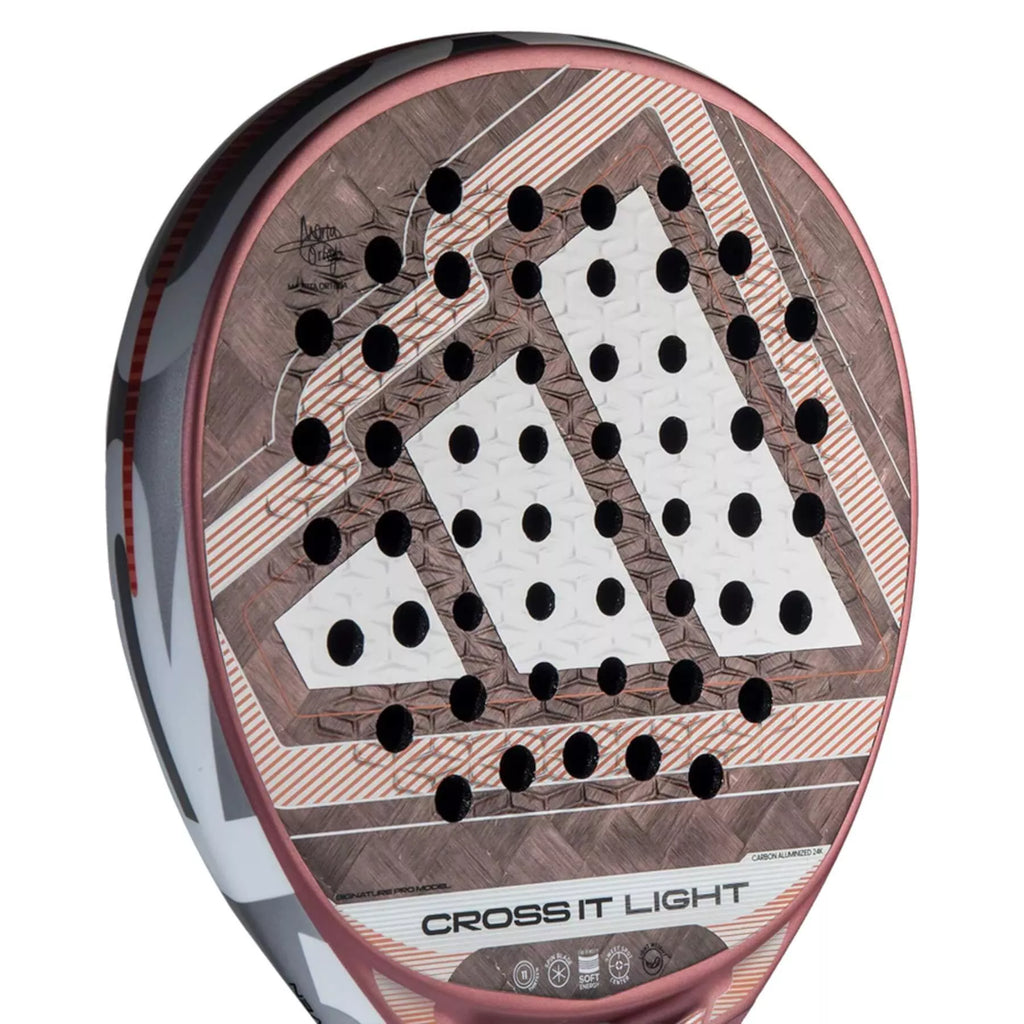 Racket face of a Adidas CROSS IT LIGHT 2026 Padel Racket, available from IamRacketsports.com, online and in-store, Miami USA, worldwide shipping.