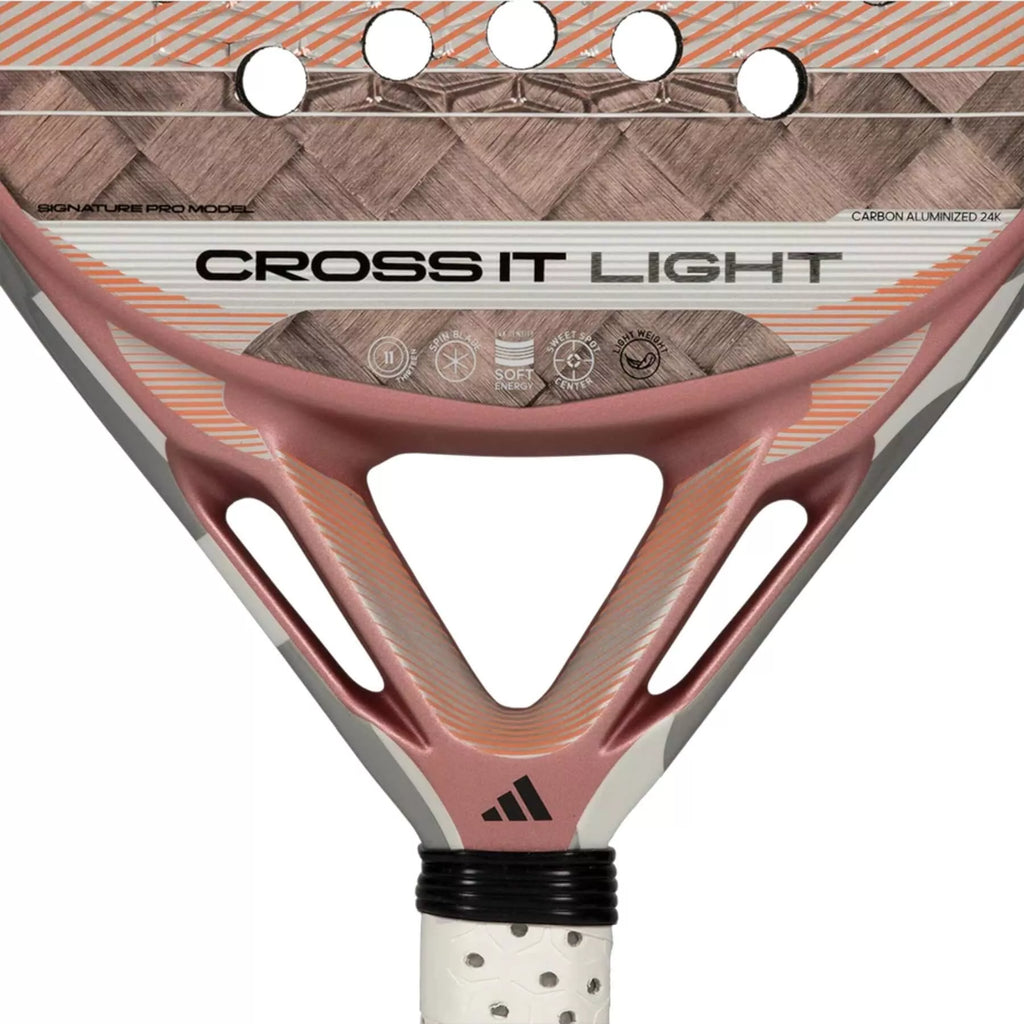 Racket throat of a Adidas CROSS IT LIGHT 2026 Padel Racket, available from IamRacketsports.com, online and in-store, Miami USA, worldwide shipping.