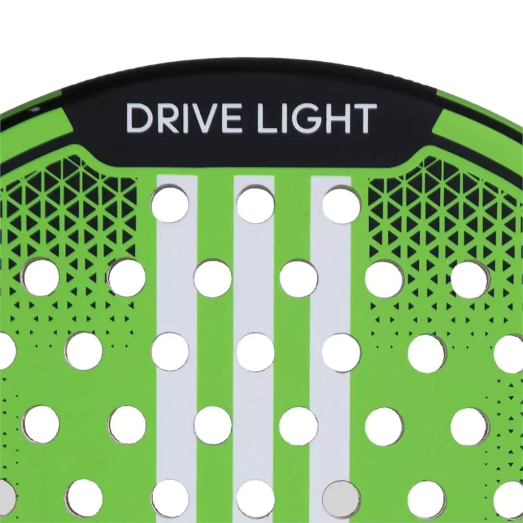 The paddle face of a  Adidas 2023 DRIVE LIGHT 3.2 Padel Raqueta, purchase from iam-padel.com, Miami store.