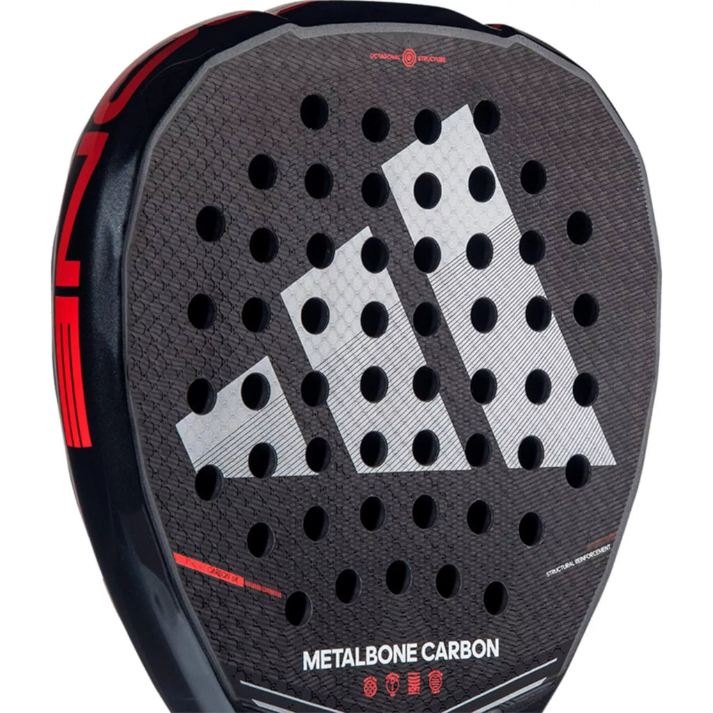 Racket face of a Adidas METALBONE CARBON 2026 Padel Racket, available from IamRacketsports.com, online and in-store, Miami USA, worldwide shipping.