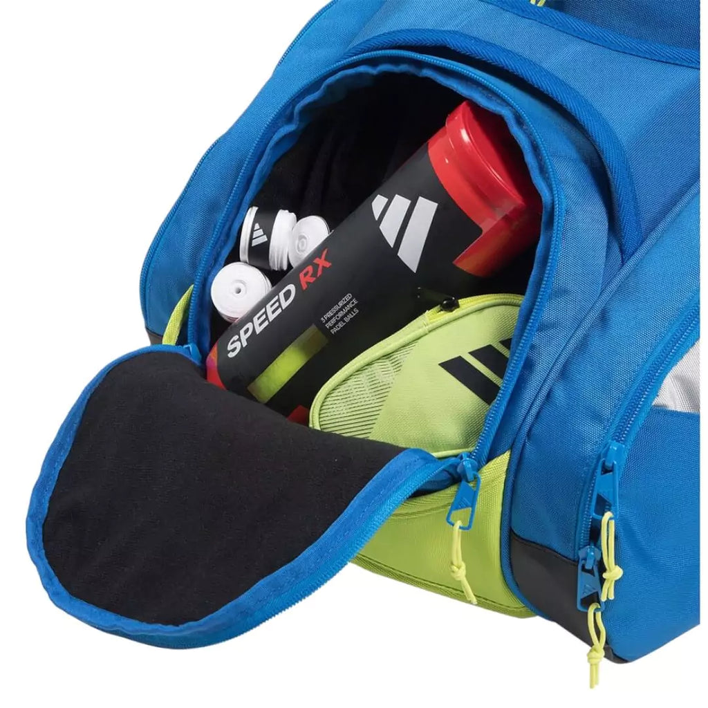 Shoe compartment of the  Adidas RACQUET BAG MULTIGAME 3.3,  available at iamracketsports.com.