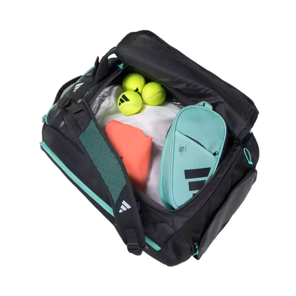 Main compartment of the  Adidas RACQUET BAG TOUR 3.3, available at iamracketsports.com.