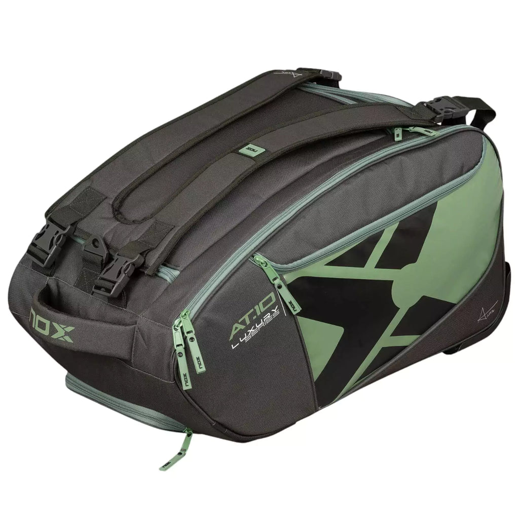 A Nox AT10 COMPETITION TROLLEY Padel bag, purchase from "iamracketsports.com", Miami shop.
