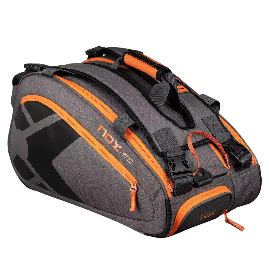 A Nox AT10 TEAM Padel Racket Bag, available from "iamracketsports.com", Miami shop.