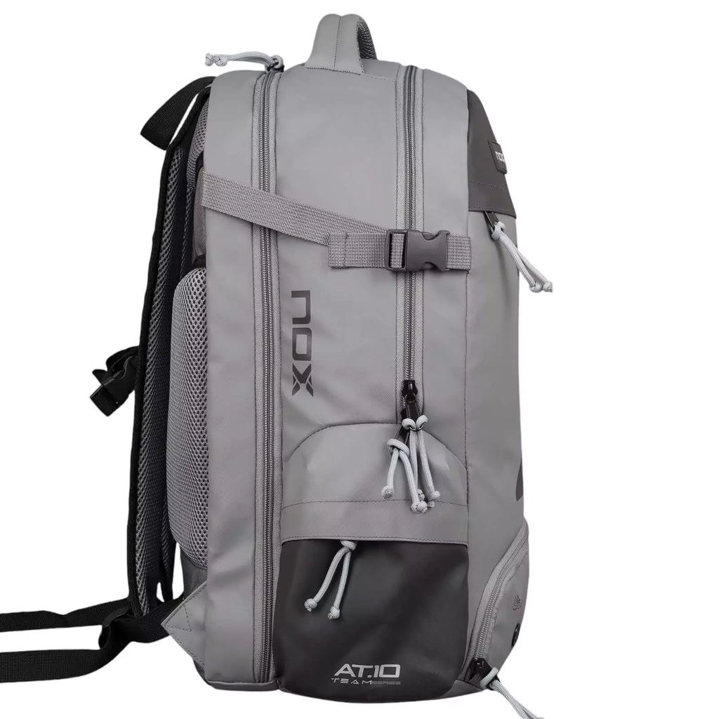 Side profile of a Nox AT10 TEAM SERIES Backpack, available from "iamracketsports.com", Miami shop.