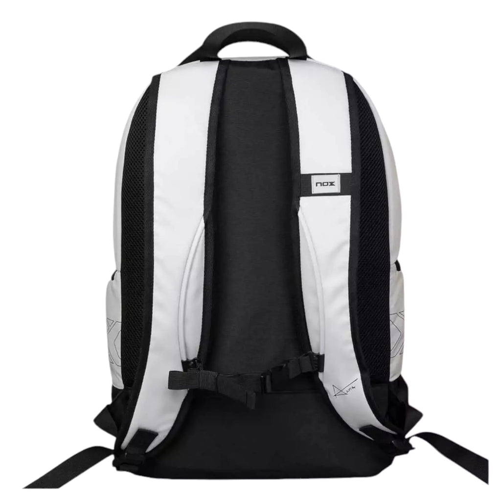 A Nox LUXURY MASTER Backpack, carrying straps,
purchase from "iamracketsports.com", Miami shop.