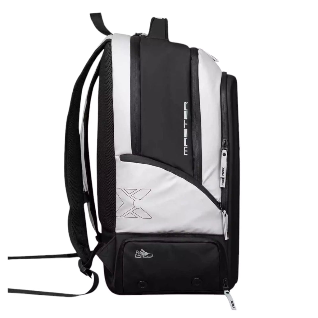 Side profile of a Nox LUXURY MASTER Backpack, purchase from "iamracketsports.com", Miami shop.