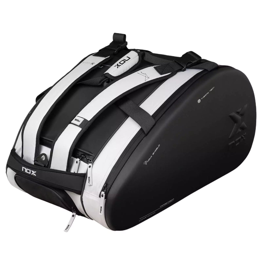 A Nox LUXURY MASTER Padel Racket Bag, purchase from "iamracketsports.com", Miami shop.