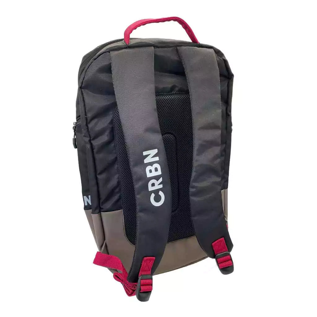 SPORT: PICKLEBALL. CRBN Pickleball Pro Team Backpack Bag in Black avaialable at "iamracketsports.com".  Bag is in a Back left vertical orientation.