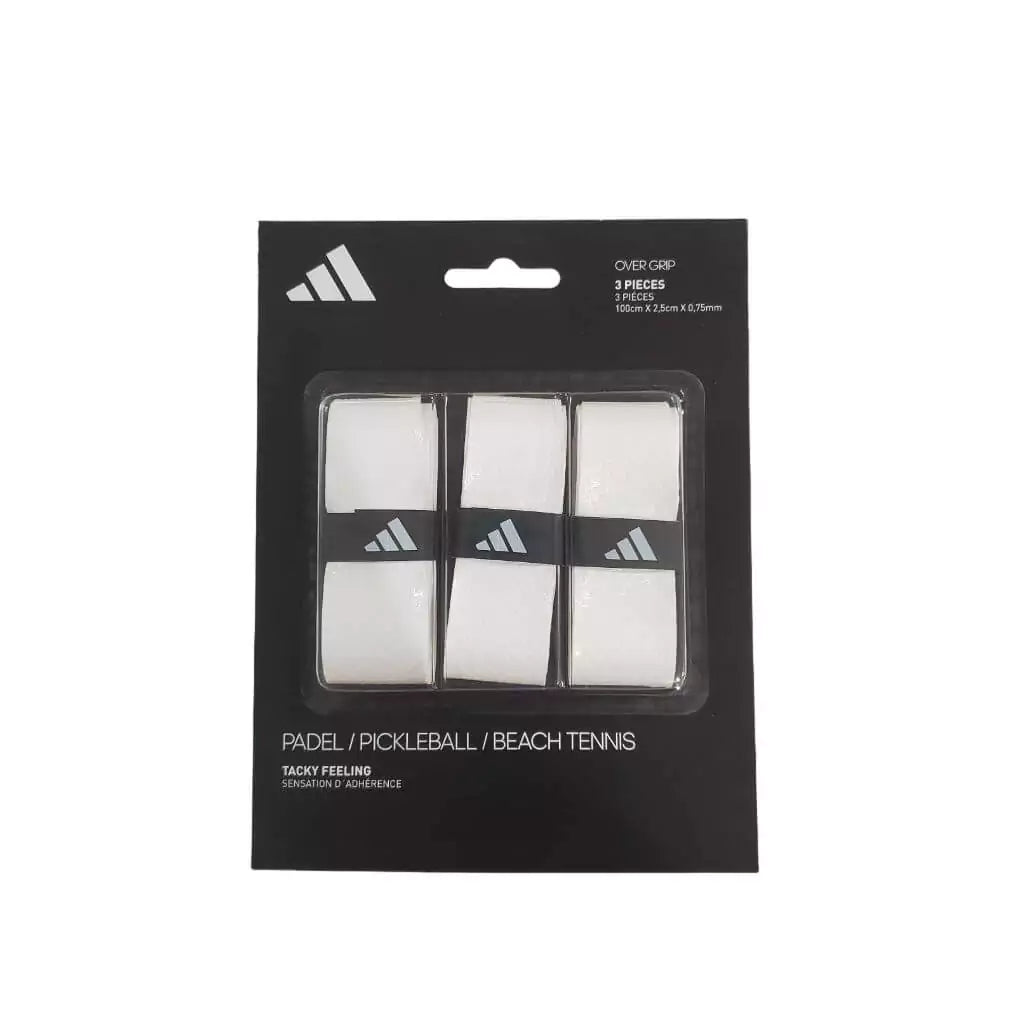 Shop "Adidas" at "iambeachtennis" a online boutique depot store - Adidas Brand - Adidas Racket Overgrips, 3 pack in White.