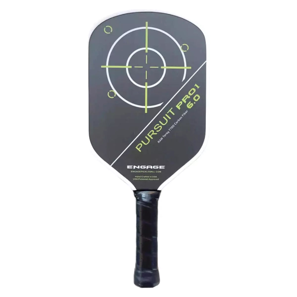 A Engage Pursuit Pro1 6 Power Series Pickleball Paddle ,alpine lime coloring. Purchase from "iamRacketSPorts.com".