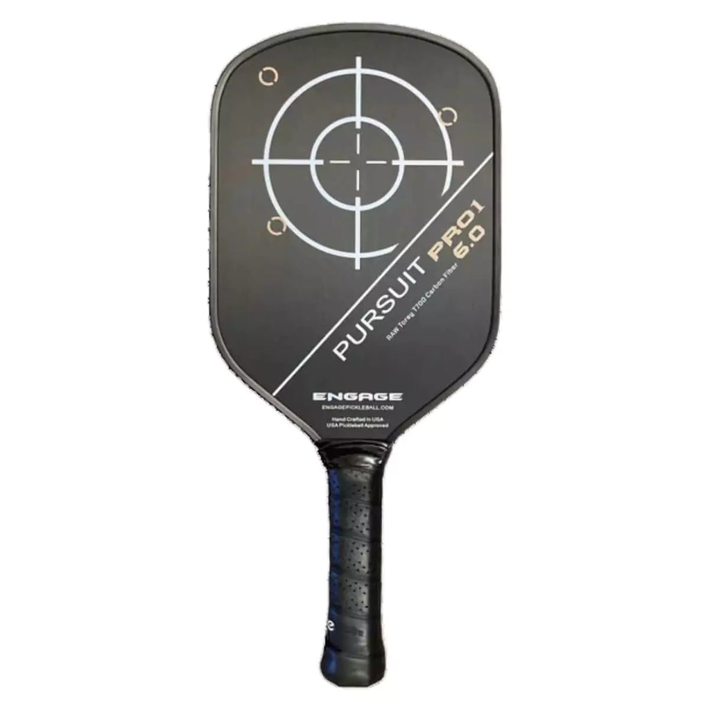 A Engage Pursuit Pro1 6 Power Series Pickleball Paddle ,artic gold design. Purchase from "iamRacketSPorts.com".