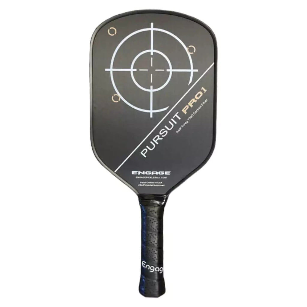 A Engage Pursuit Pro 1 Power Series  arctic gold Pickleball Paddle. Purchase from "iamRacketSPorts.com".