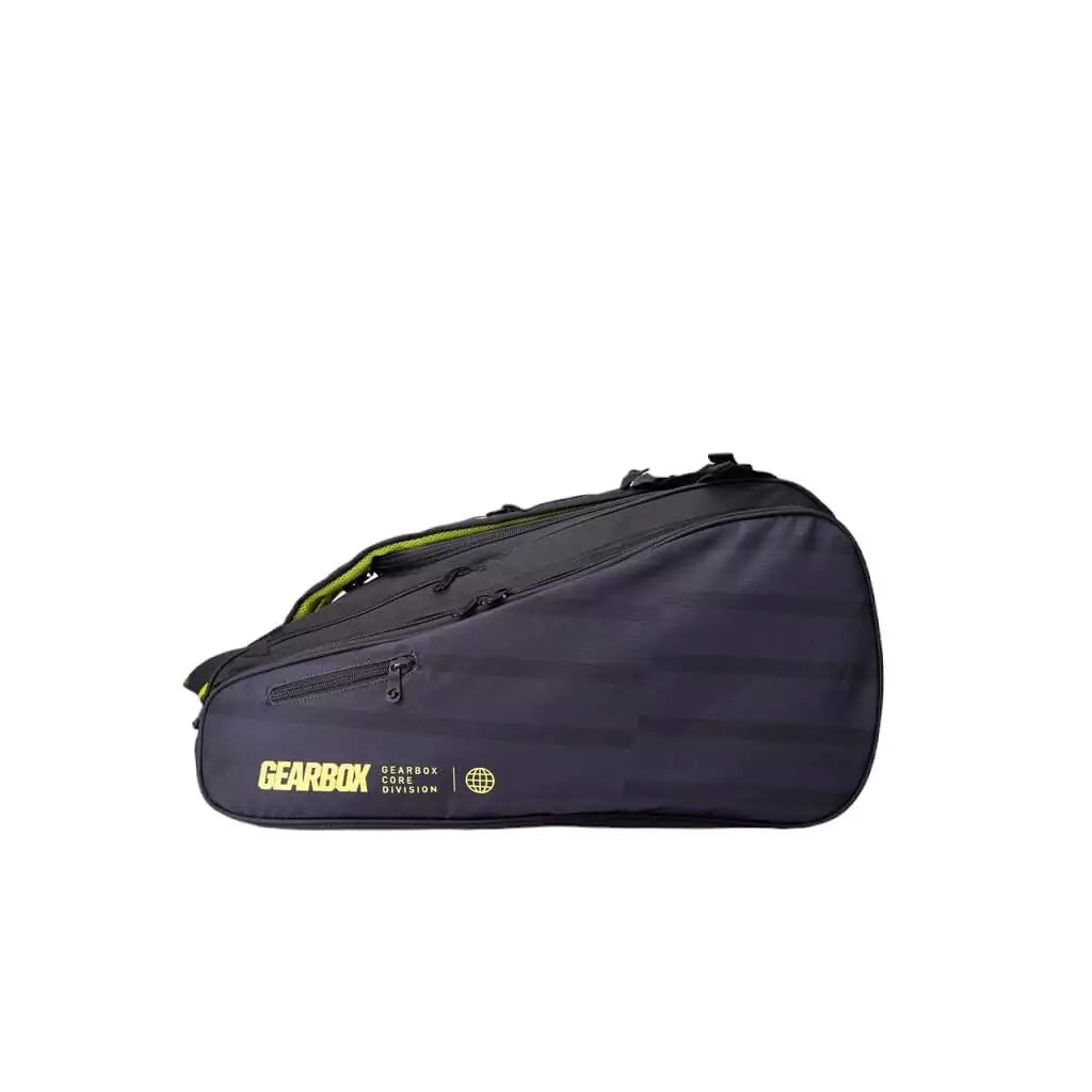 SPORT: PICKLEBALL. Shop GearBox bags at "iamracketsports.com" warehouse. A side profile of the  large 900D Tetron Fabric Gearbox CORE COLLECTION CLUB Bag.