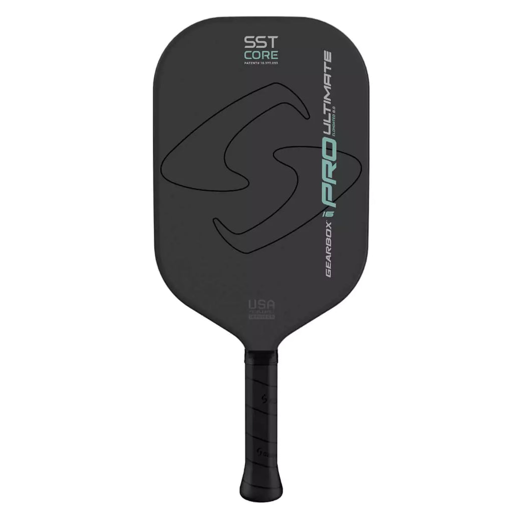 A  GearBox PRO ULTIMATE ELONGATED  Pickleball Paddle. Available from "iamRacketSports.com".