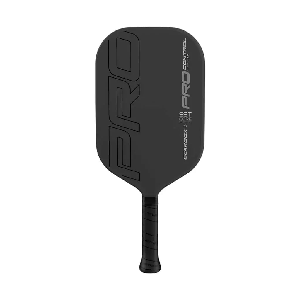 SPORT: PICKLEBALL. Shop GearBox  at "iamPickleball.Store" a division of "iamracketsports.com". A vertical GearBox Sports PRO CONTROL ELONGATED Pickleball Paddle.