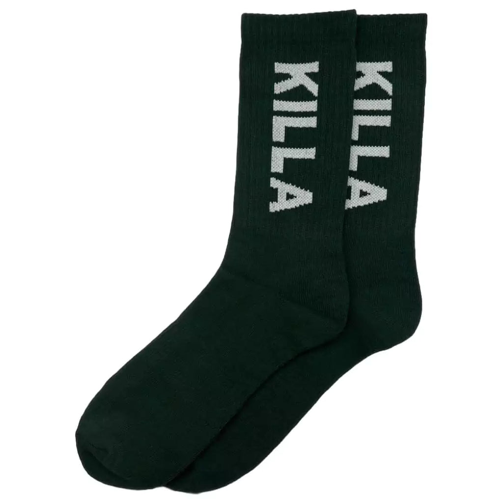 A pair of Killa Dinks Crew Socks, available from iam-Pickleball.com Miami store.
