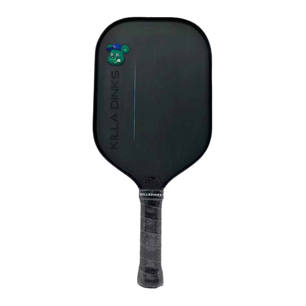A Carbon Fibre, 16 mm, Honeycomb core, Killa Dinks RUSH-01 PickleBall Paddle. Available from iam-Pickleball.com.