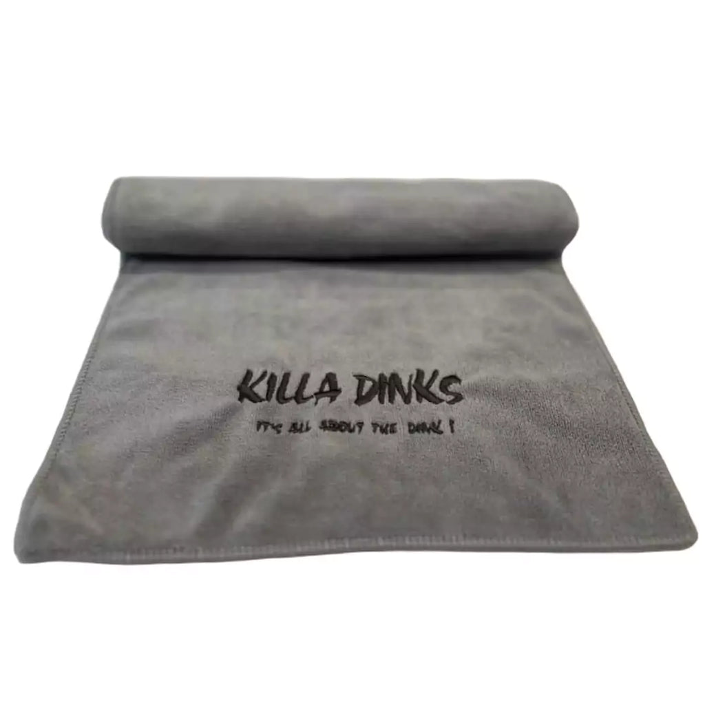 A gray  Killa Dinks Sweat Towel, Shop for at iamRacketSports.com.