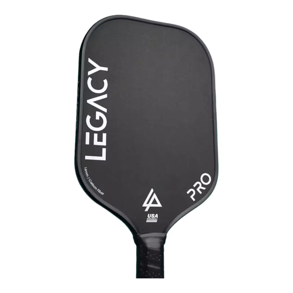 "iamPickleball.store" boutique Depot Store. A 2023 Legacy Pro 14mm Pickleball advanced ,professional Paddle,Toray t700 Raw Carbon Fiber surface,  Compressed 8mm cells core,  weight 8-8.4 oz, grip length 5,5 ", Racquet/Paleta face.