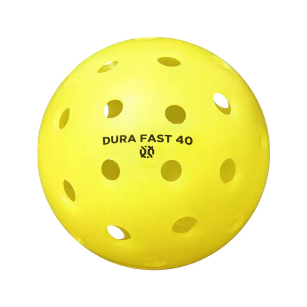 Get Onix Dura Fast 40 Neon Outdoor Pickleball Balls at iamRacketSports.com/iam-pickleball.com - single ball shown