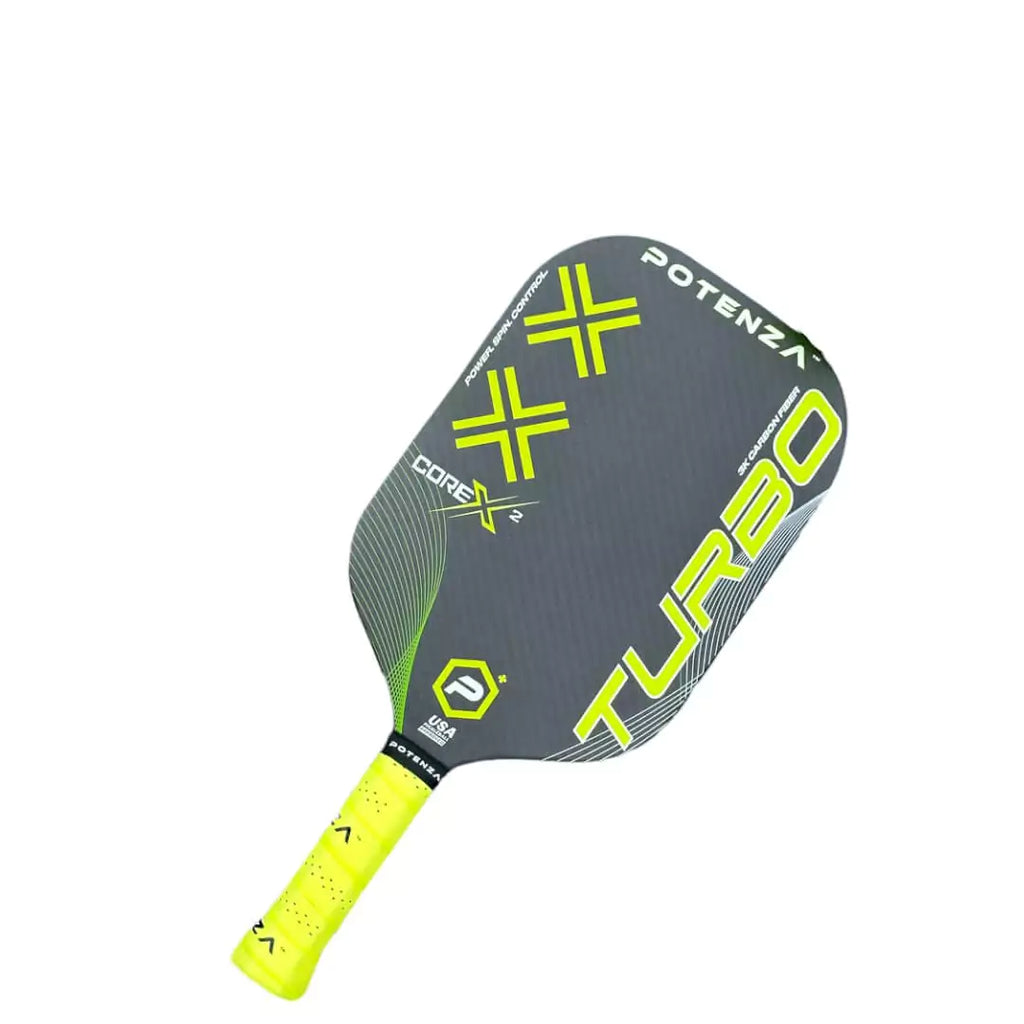 A  Potenza TURBO+CORE*2 Pickleball Paddle, available at iamracketsports.com.