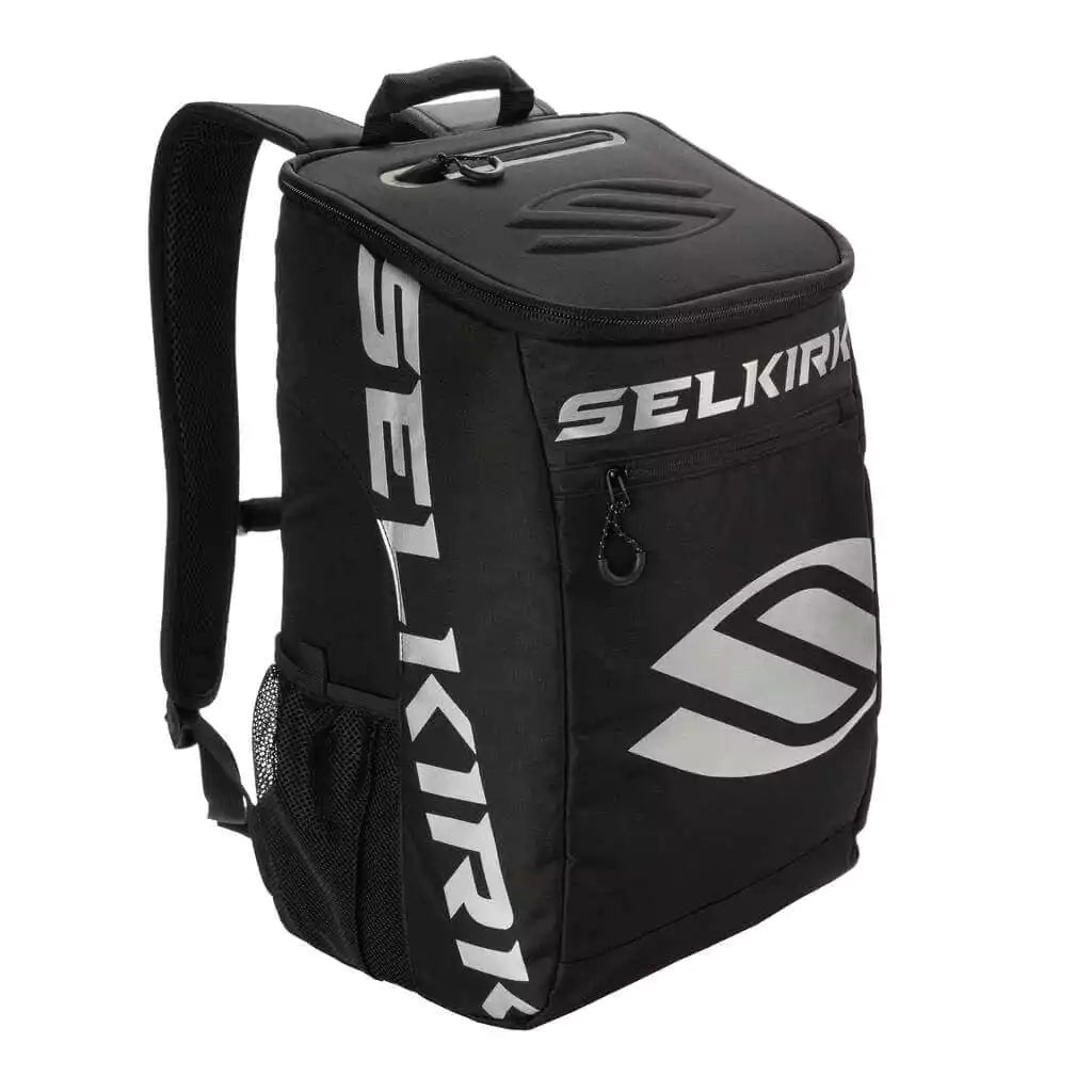 SPORT: PICKLEBALL. Shop Selkirk Sports Pickleball at iamRacketSports/iam-pickleball, a Miami, Florida, USA based store "iampickleball.store". Selkirk Pickleball Core Line Team Backpack in Black. Front of bag.