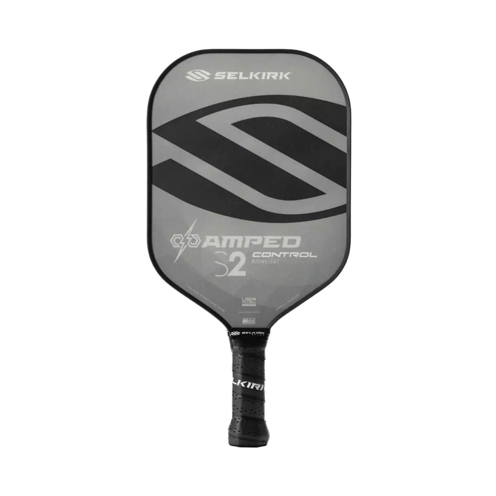 A gray Selkirk AMPED Control S2 Pickleball Paddle,
Available online and instore iamPickleball.store, Miami, FL, USA.