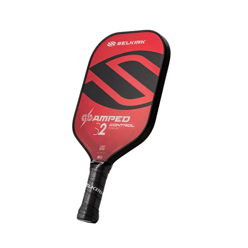 A red
Selkirk AMPED Control S2 16mm Pickleball Paddle,
Available online and instore iamPickleball.store, Miami, FL, USA.
