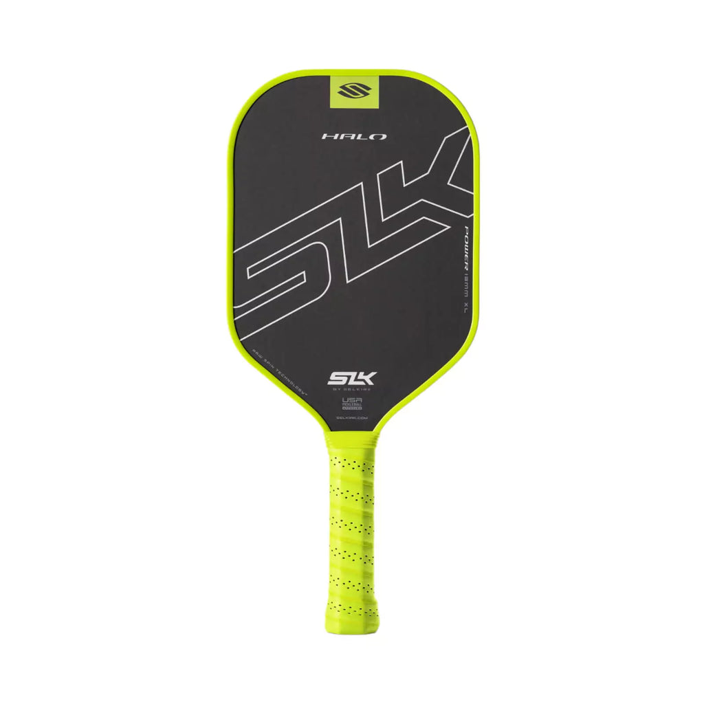 SPORT:PICKLEBALL.
A green Selkirk SLK HALO POWER MAX Pickleball Paddle. Shop Selkirk Sports at "iamracketsports.com" Miami's pickleball store.