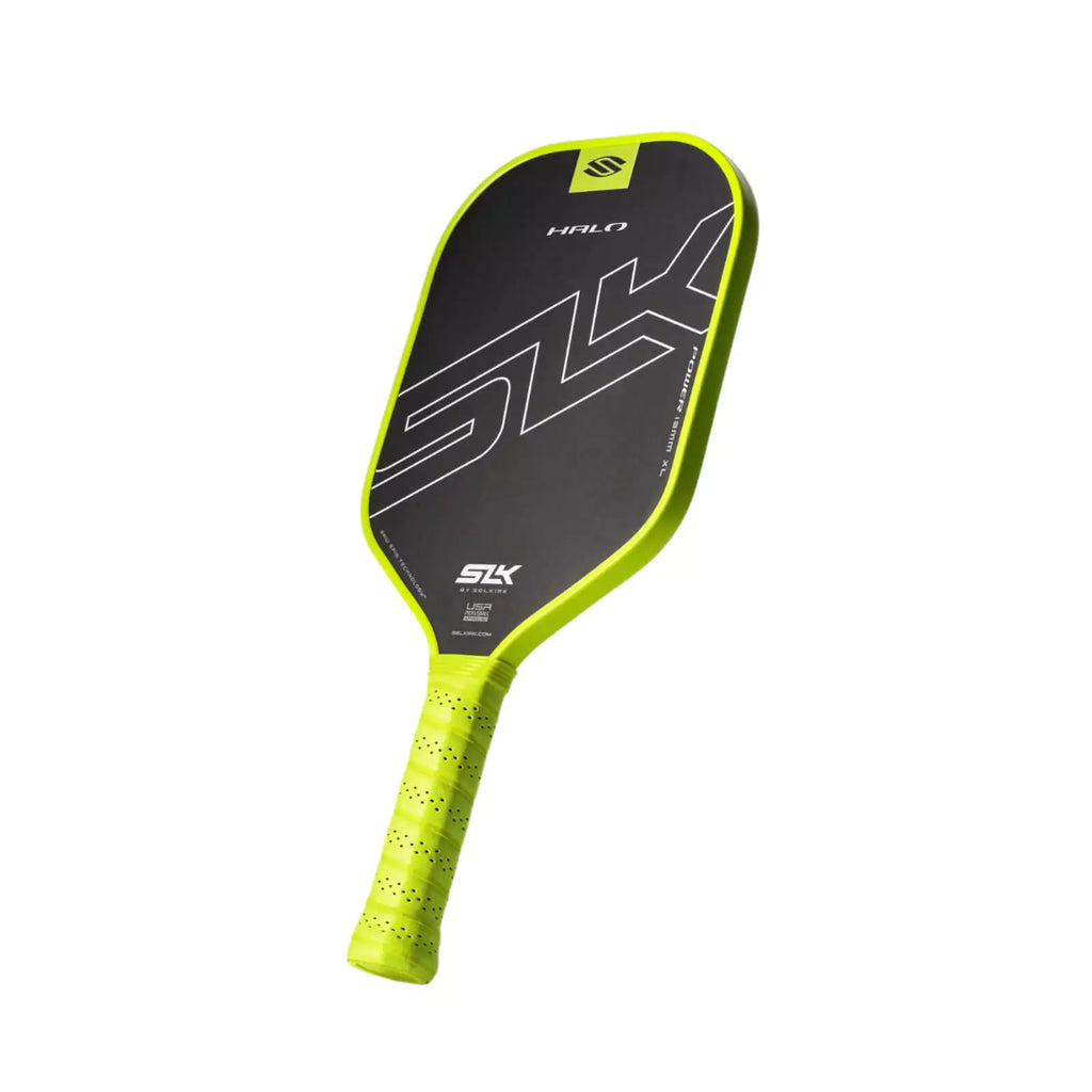 SPORT:PICKLEBALL.
A green Selkirk SLK HALO POWER MAX Pickleball Paddle. Shop Selkirk Sports at "iamracketsports.com" Miami's pickleball store.